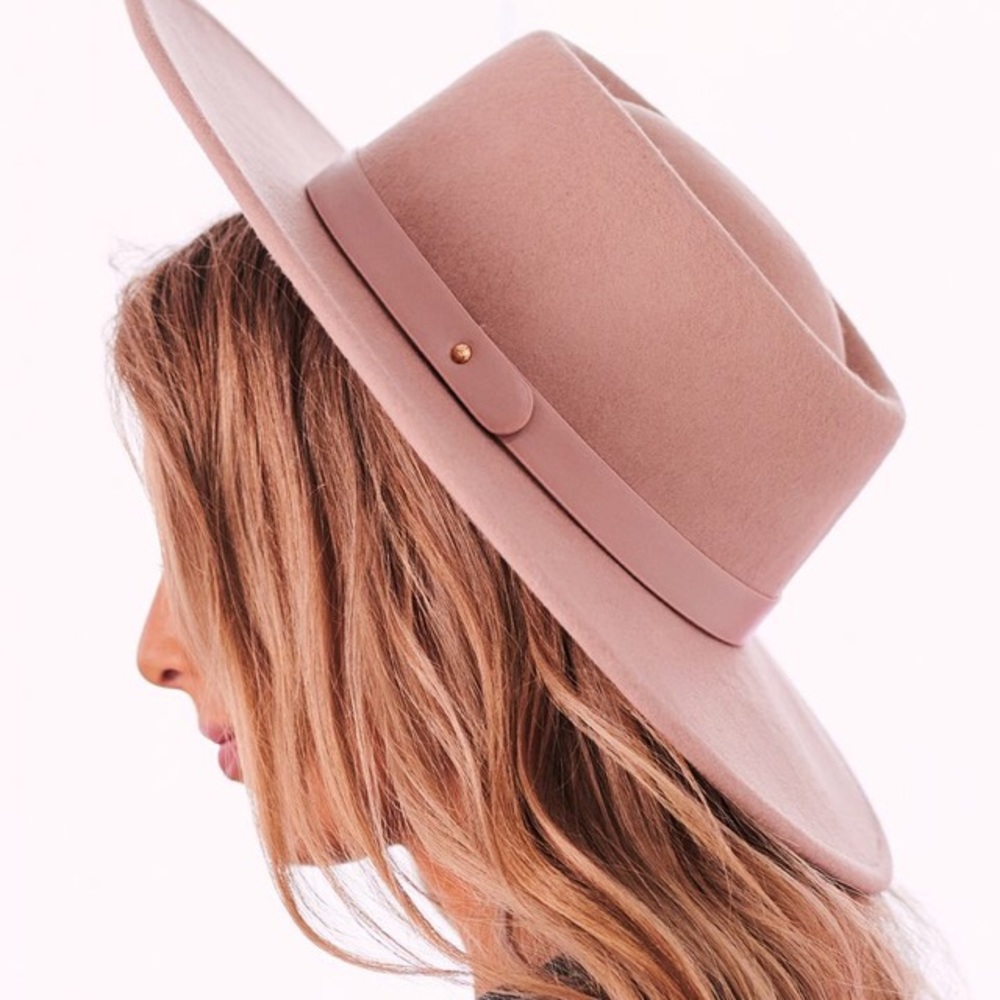 NWT Lucca Mauve Wool Boho Rancher Hat